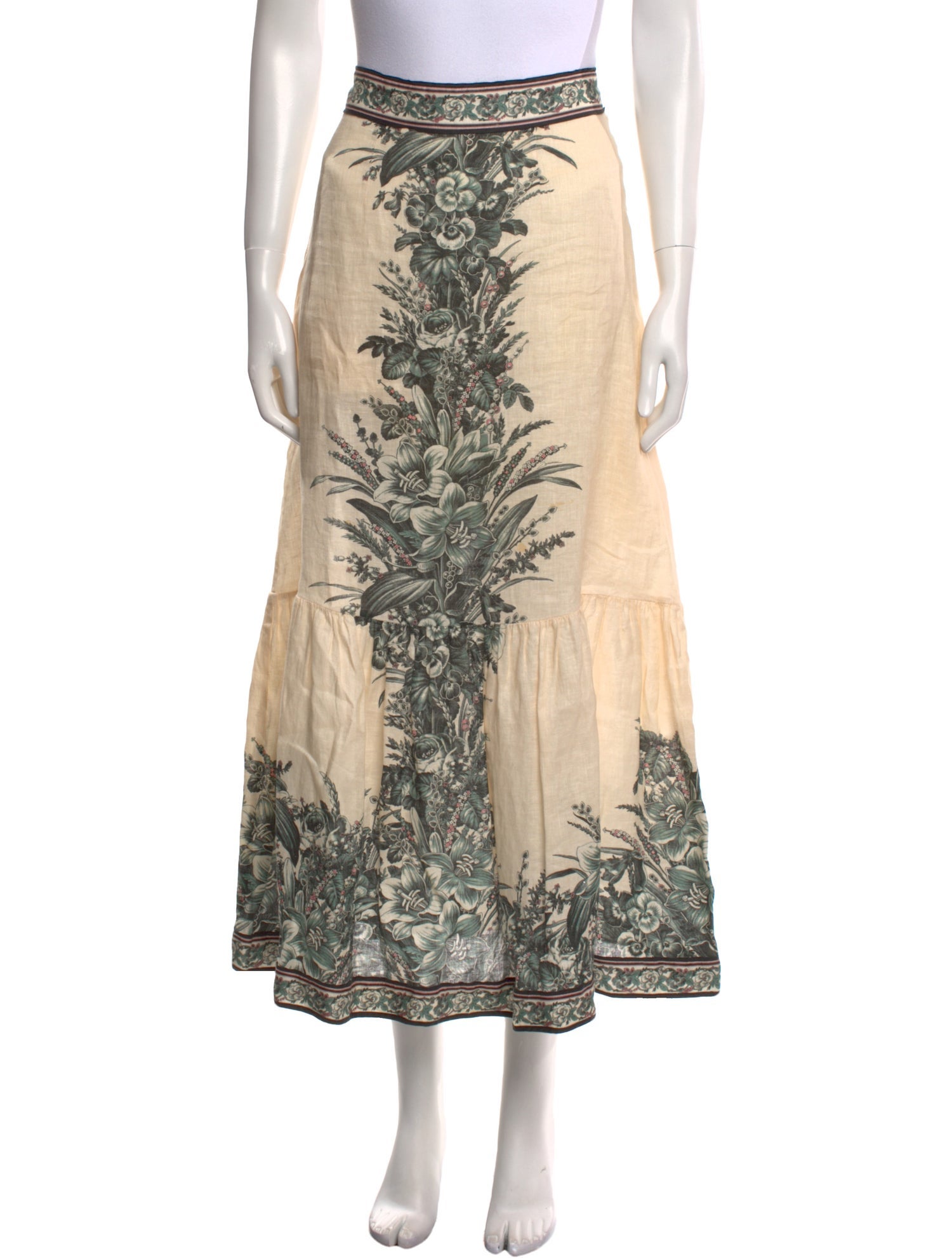 Zimmermann Linen Midi Length Skirt