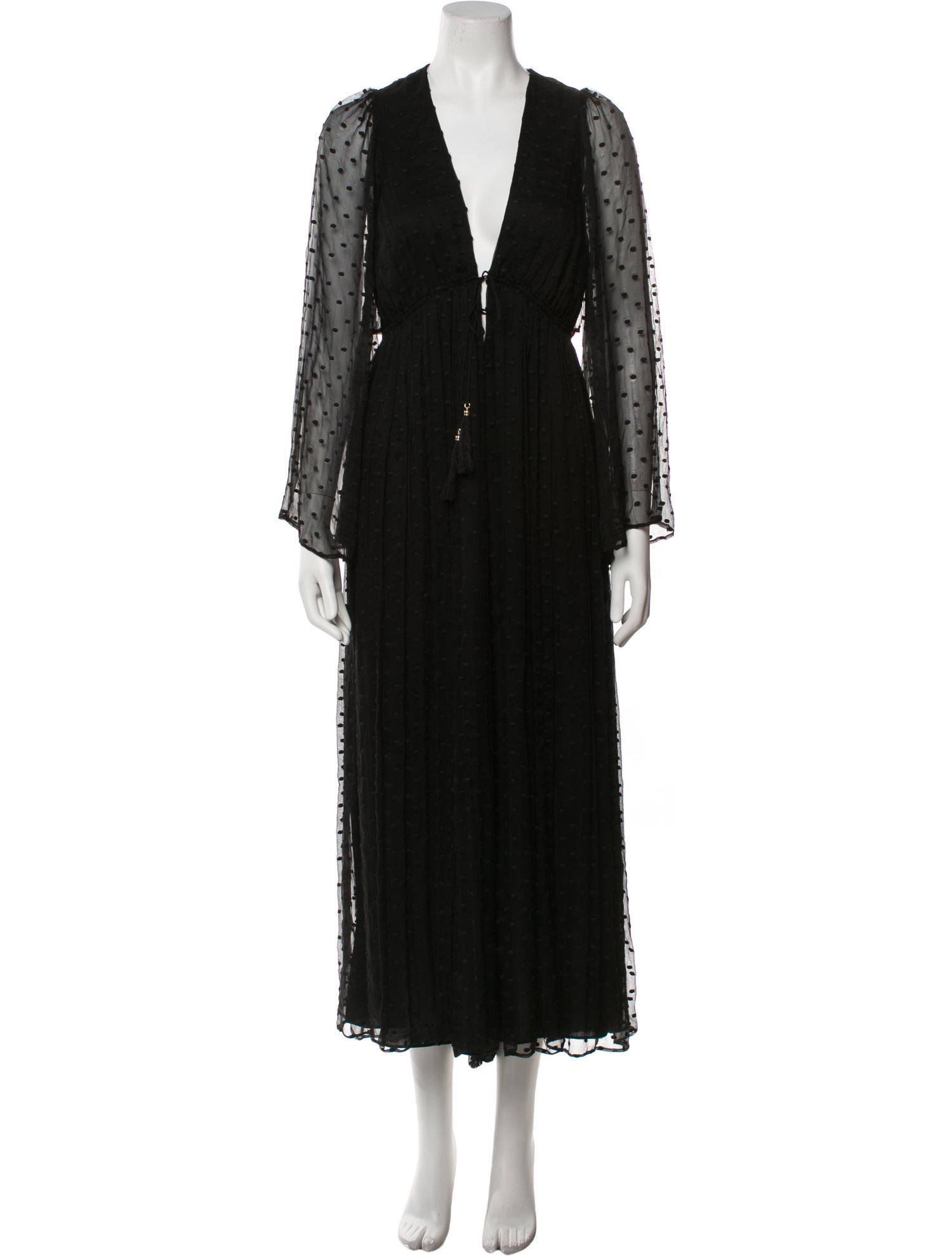 Zimmermann Linen Plunge Neckline Jumpsuit