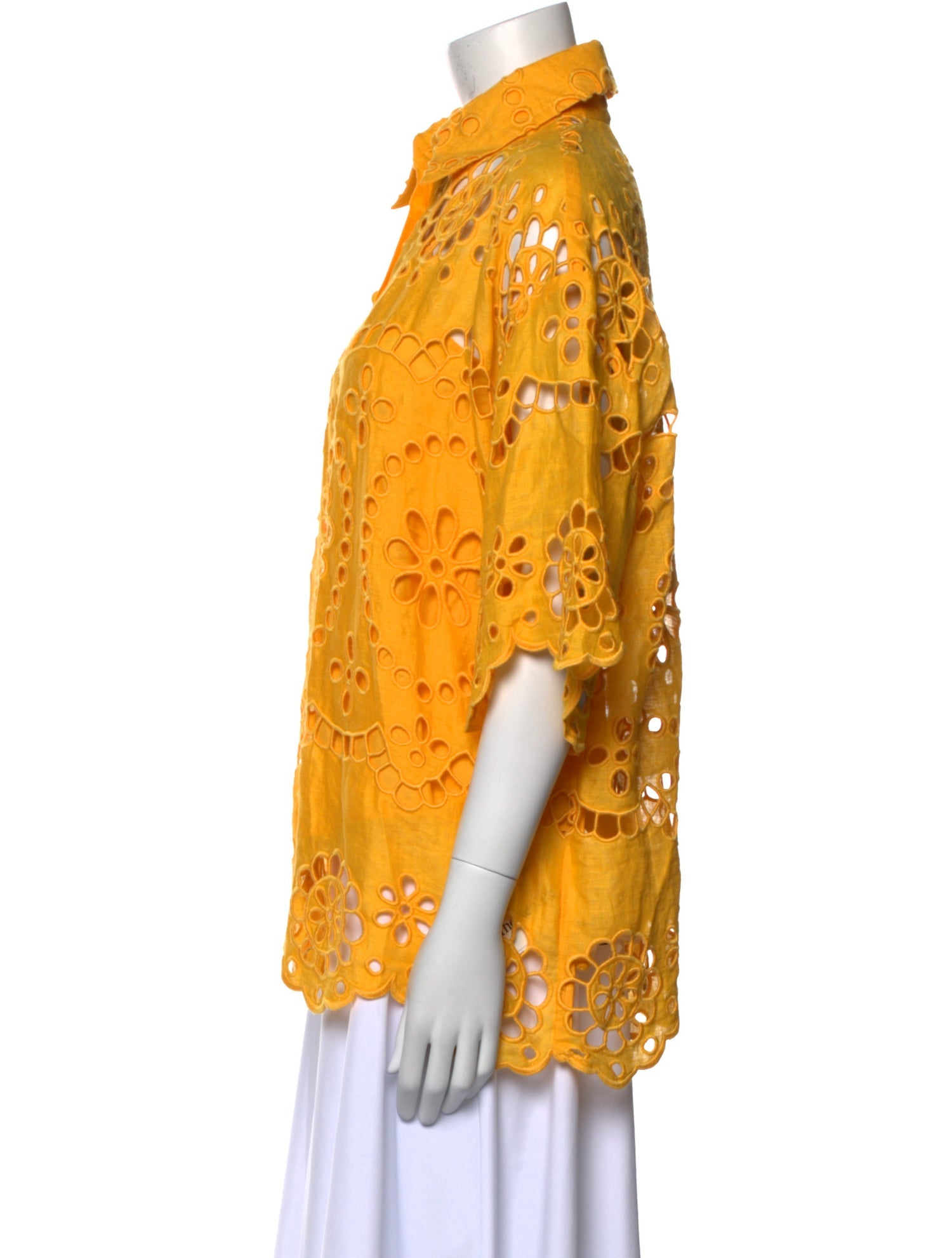 Zimmermann Linen Printed Button-Up Top