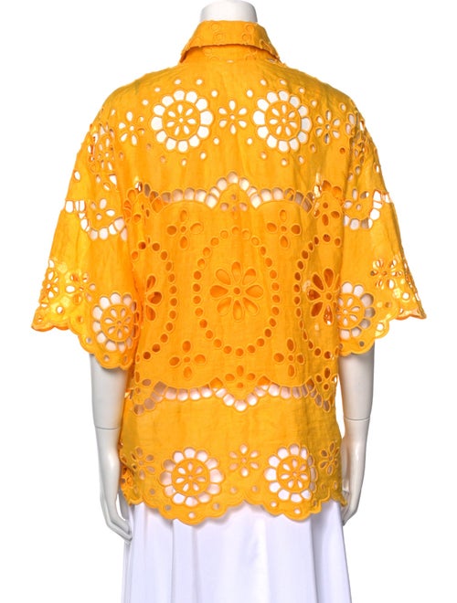 Zimmermann Linen Printed Button-Up Top