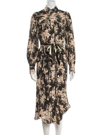 Zimmermann Floral Print Midi Length Dress