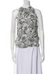 Zimmermann Floral Print Mock Neck Top