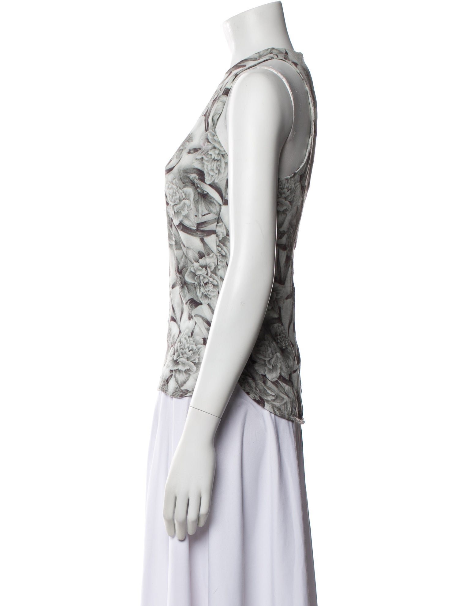 Zimmermann Floral Print Mock Neck Top