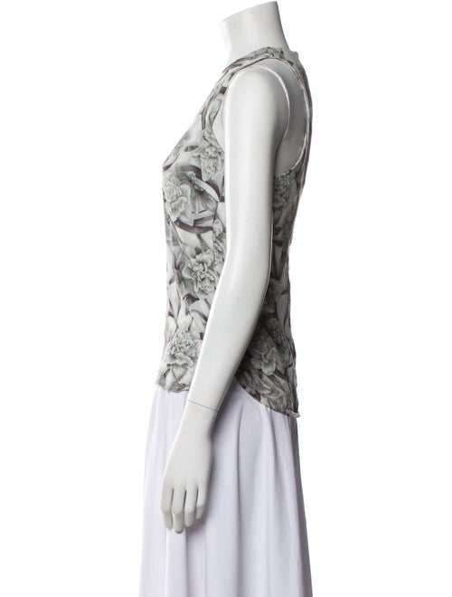 Zimmermann Floral Print Mock Neck Top