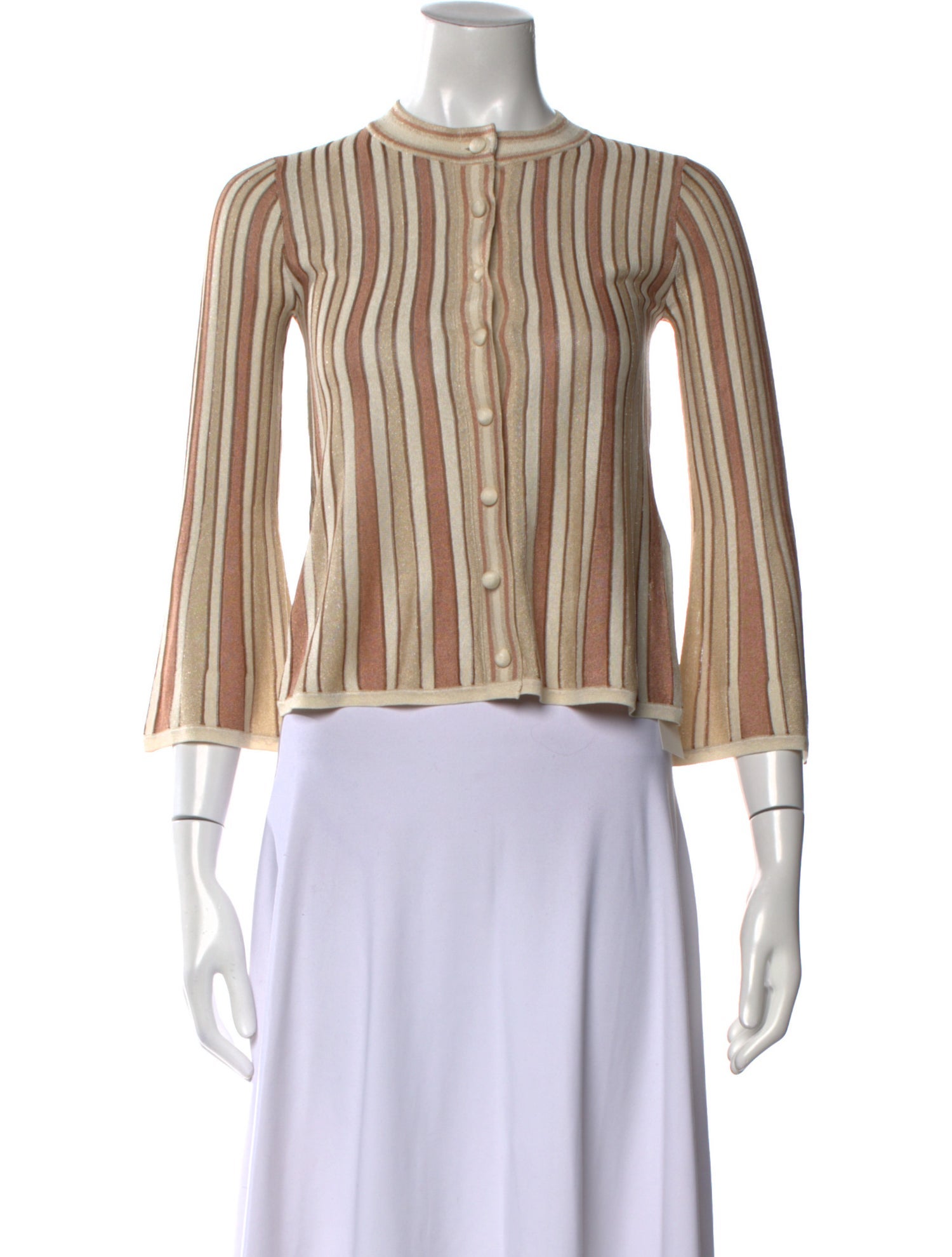 Zimmermann Striped Scoop Neck Crop Top