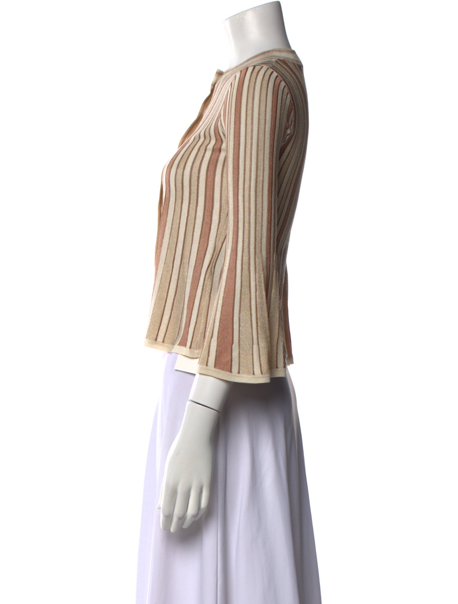 Zimmermann Striped Scoop Neck Crop Top