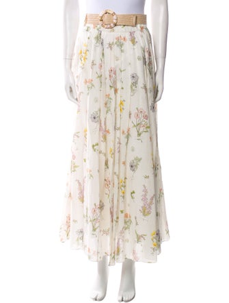 Zimmermann Floral Print Midi Length Skirt