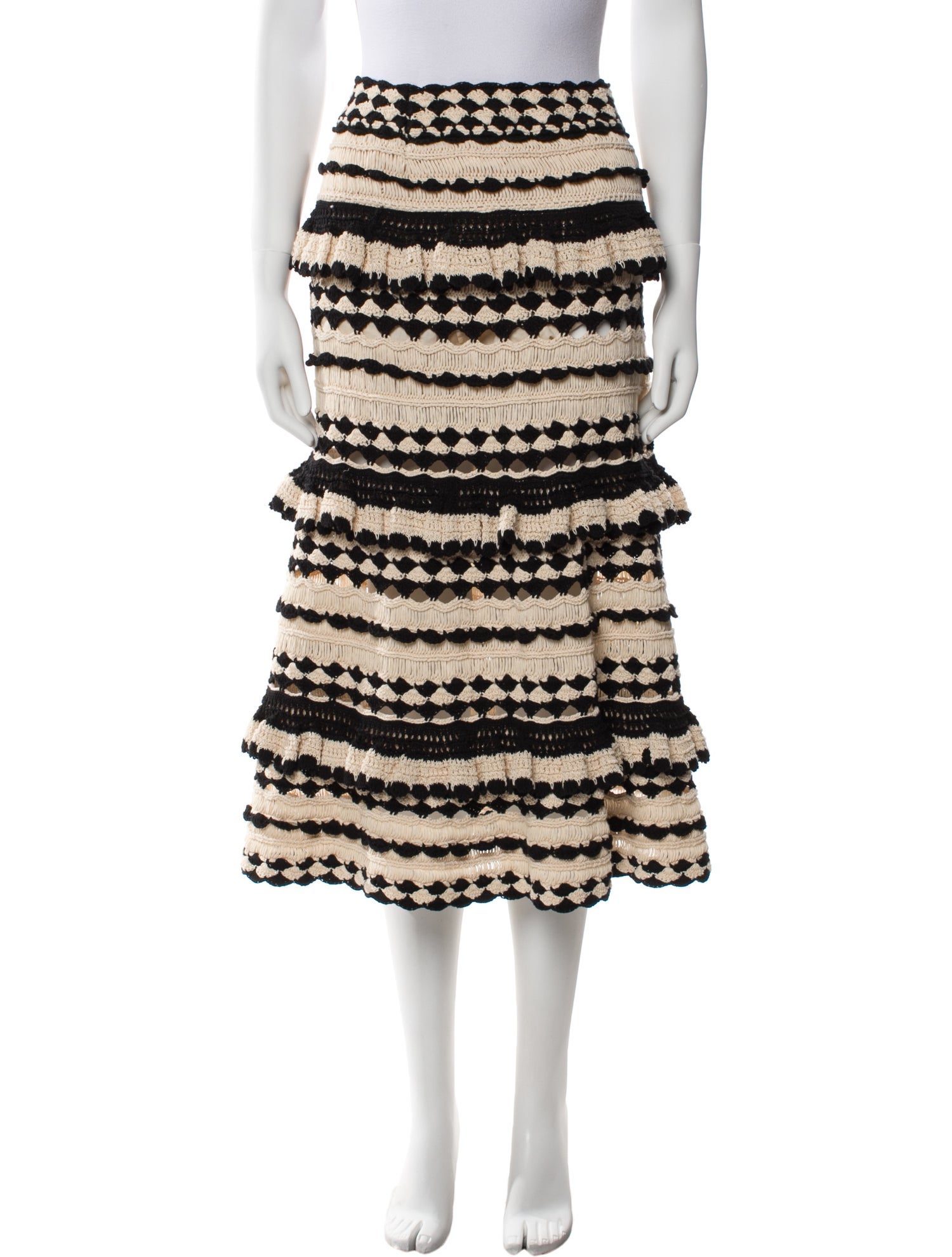 Zimmermann Striped Midi Length Skirt