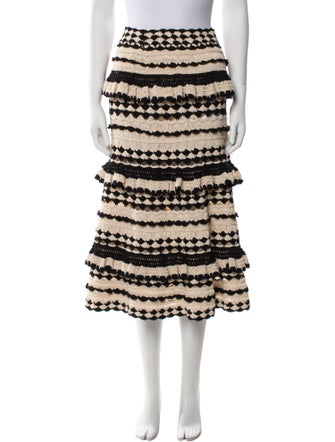 Zimmermann Striped Midi Length Skirt