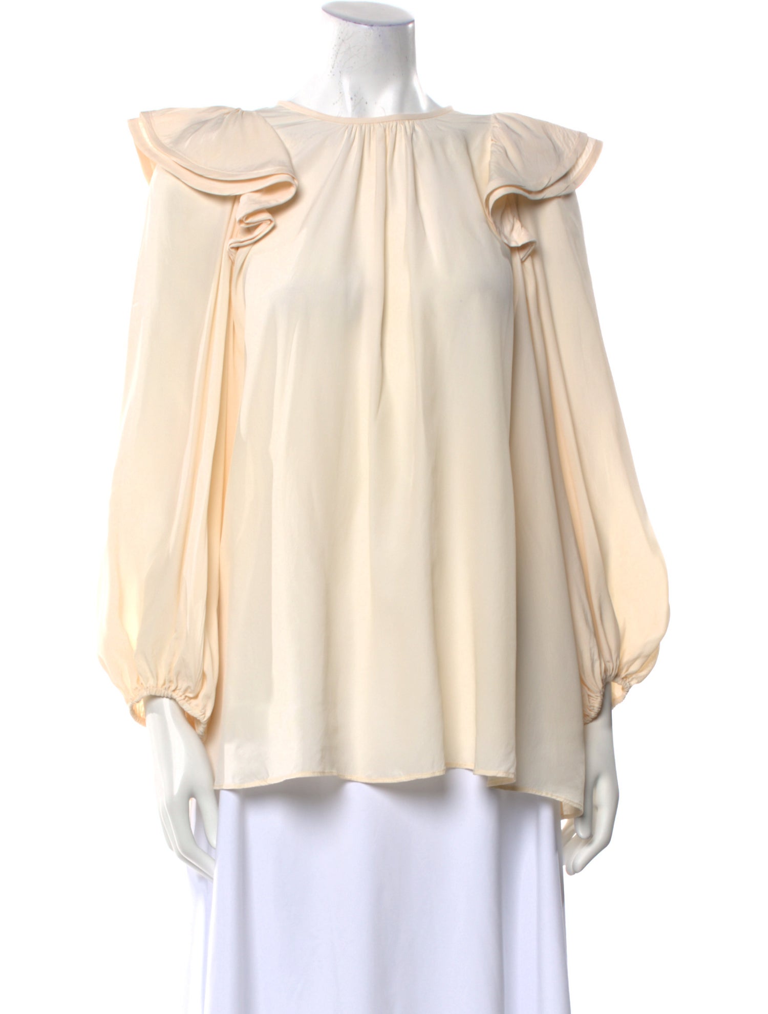 Zimmermann Scoop Neck Long Sleeve Blouse