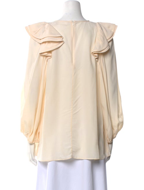 Zimmermann Scoop Neck Long Sleeve Blouse