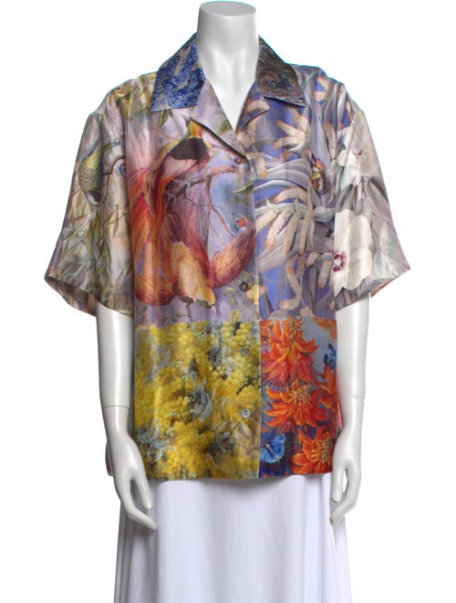 Zimmermann Silk Printed Button-Up Top