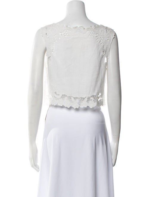 Zimmermann Linen Square Neckline Crop Top