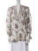 Zimmermann Linen Floral Print Blouse