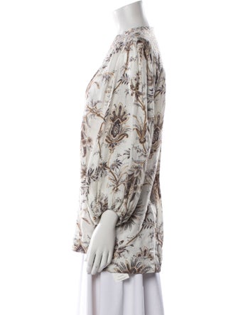 Zimmermann Linen Floral Print Blouse