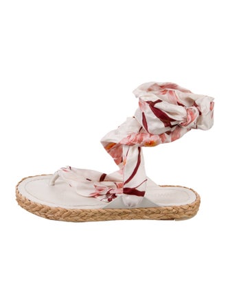 Zimmermann Silk Floral Print Espadrilles