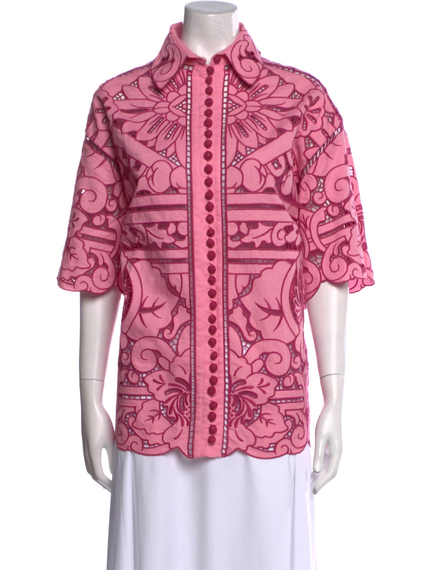 Zimmermann Linen Printed Button-Up Top