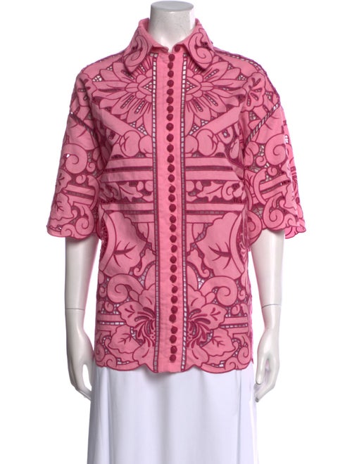 Zimmermann Linen Printed Button-Up Top