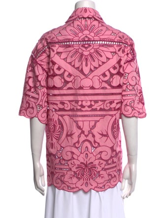 Zimmermann Linen Printed Button-Up Top