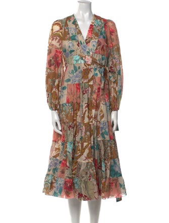 Zimmermann Floral Print Midi Length Dress