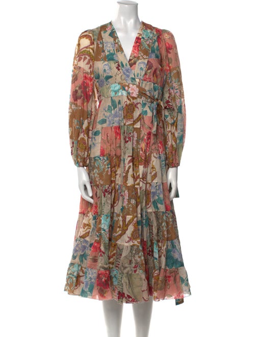 Zimmermann Floral Print Midi Length Dress