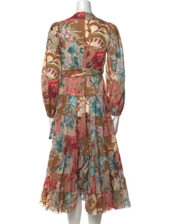 Zimmermann Floral Print Midi Length Dress