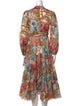 Zimmermann Floral Print Midi Length Dress