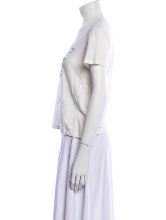 Zimmermann Linen Graphic Print T-Shirt