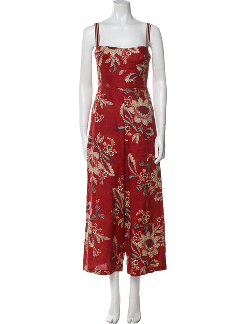 Zimmermann Floral Print Square Neckline Jumpsuit