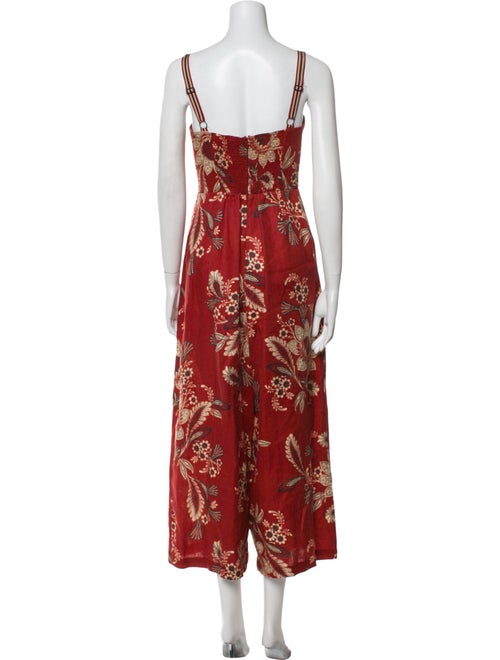 Zimmermann Floral Print Square Neckline Jumpsuit