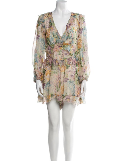 Zimmermann Silk Floral Print Romper