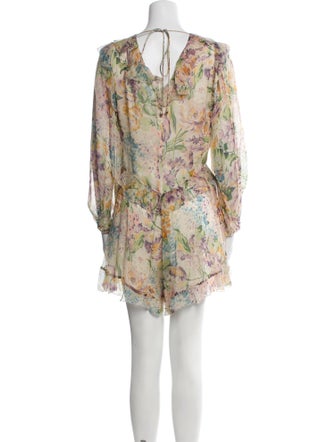 Zimmermann Silk Floral Print Romper