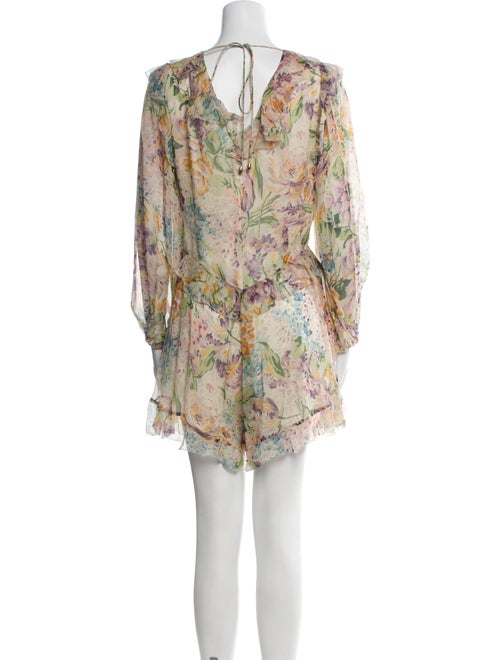 Zimmermann Silk Floral Print Romper