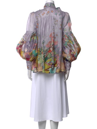 Zimmermann Linen Printed Blouse
