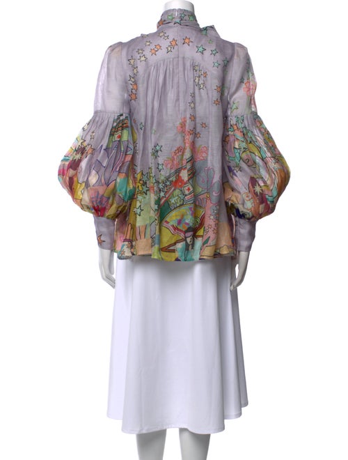 Zimmermann Linen Printed Blouse