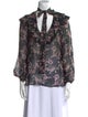 Zimmermann Floral Print Tie Neck Blouse