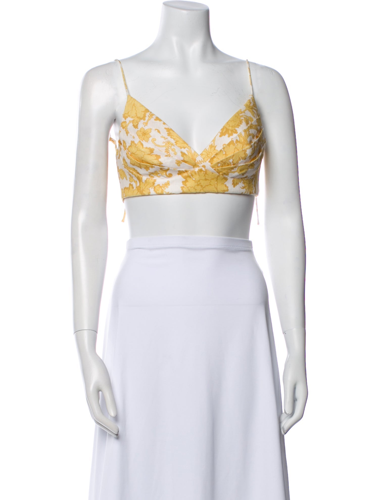 Zimmermann Linen Floral Print Crop Top w/ Tags