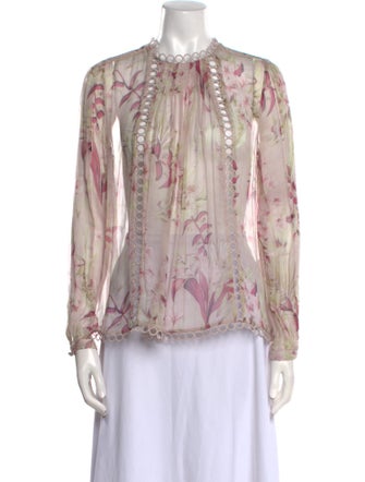 Zimmermann Silk Floral Print Blouse