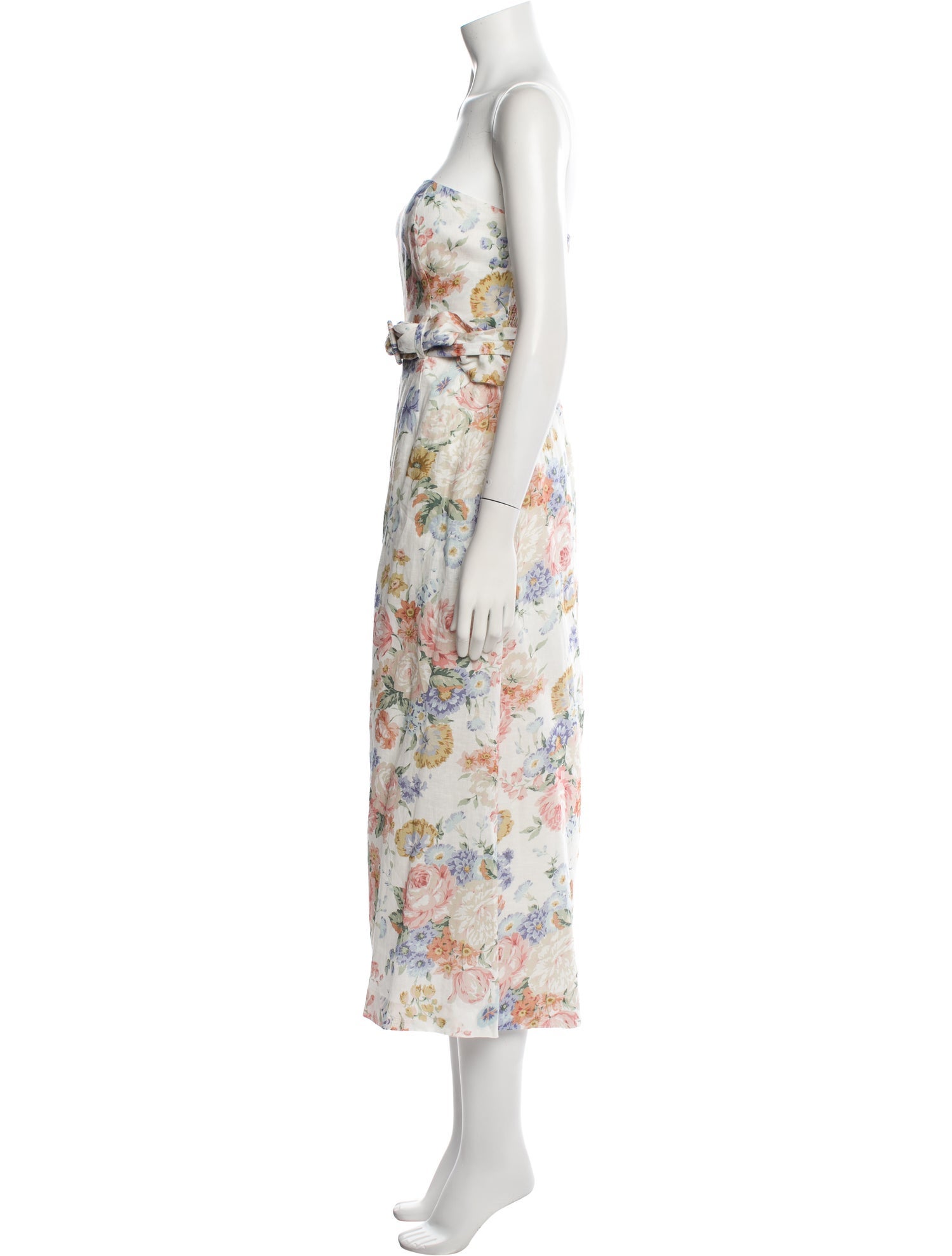 Zimmermann Linen Floral Print Jumpsuit