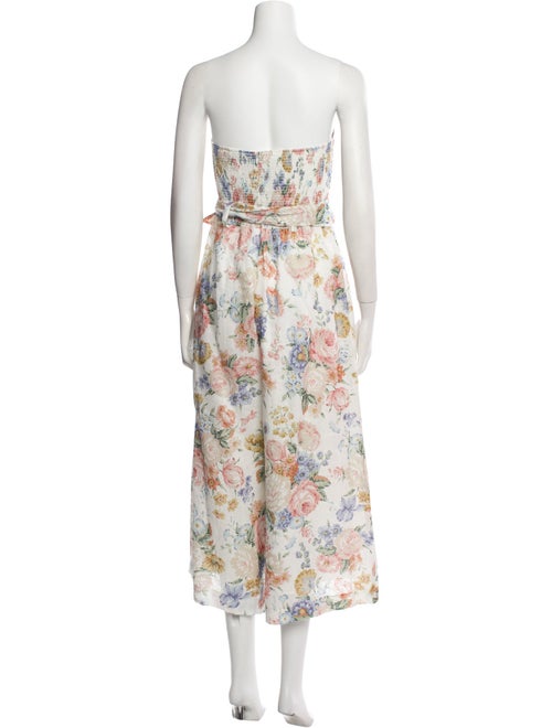Zimmermann Linen Floral Print Jumpsuit
