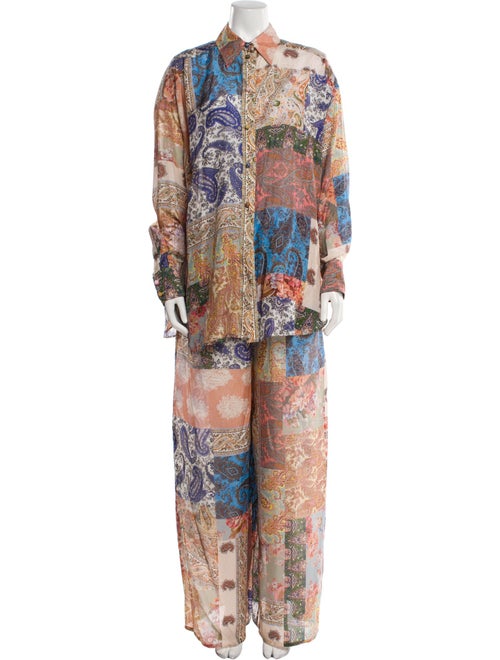 Zimmermann Silk Paisley Print Pant Set