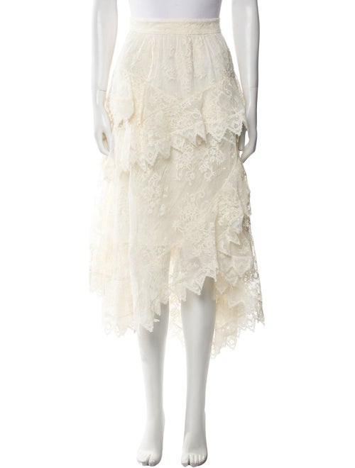 Zimmermann Lace Pattern Midi Length Skirt