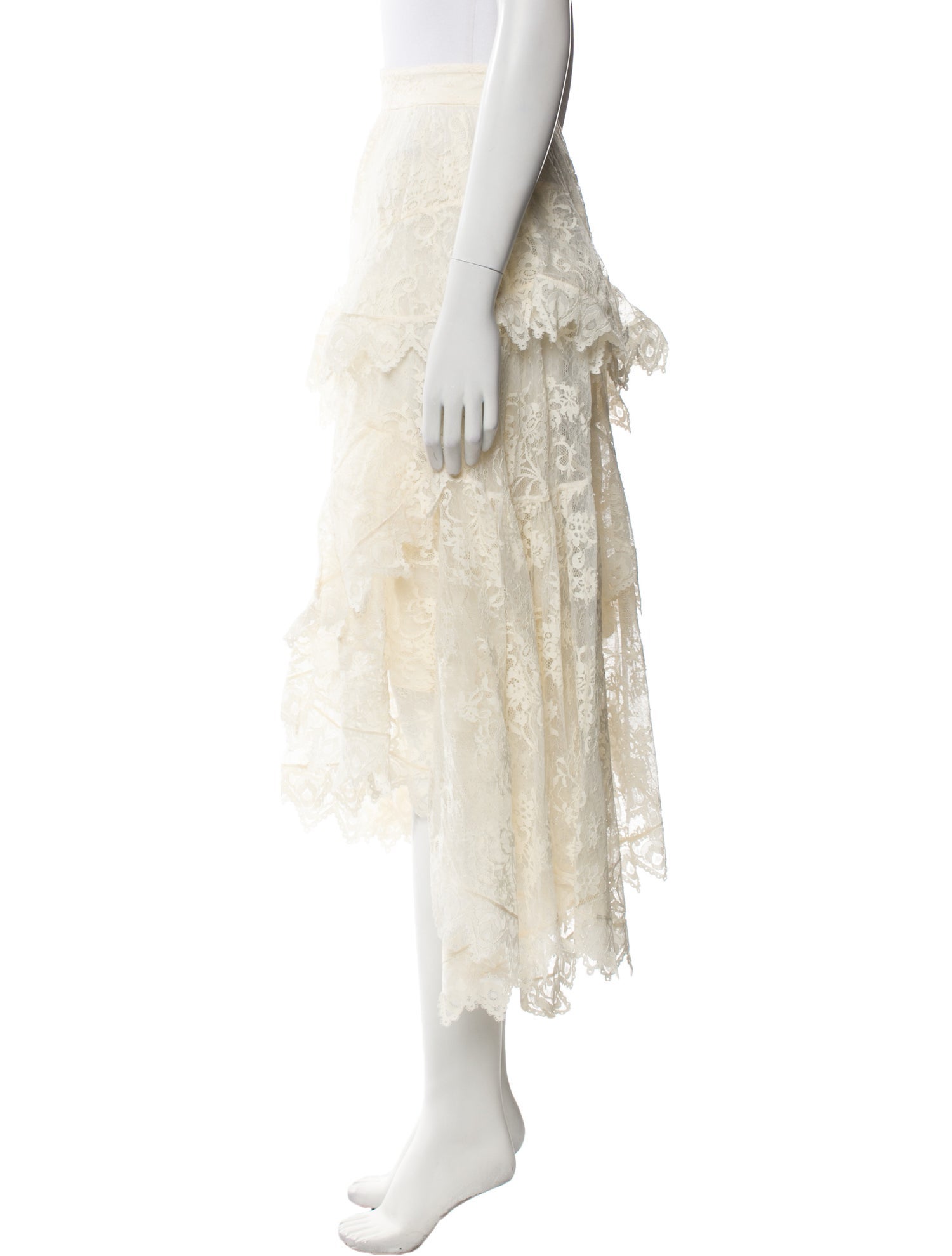 Zimmermann Lace Pattern Midi Length Skirt