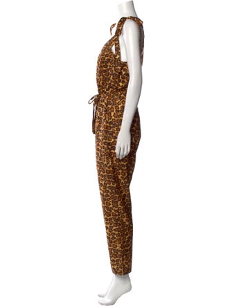 Zimmermann Silk Animal Print Jumpsuit