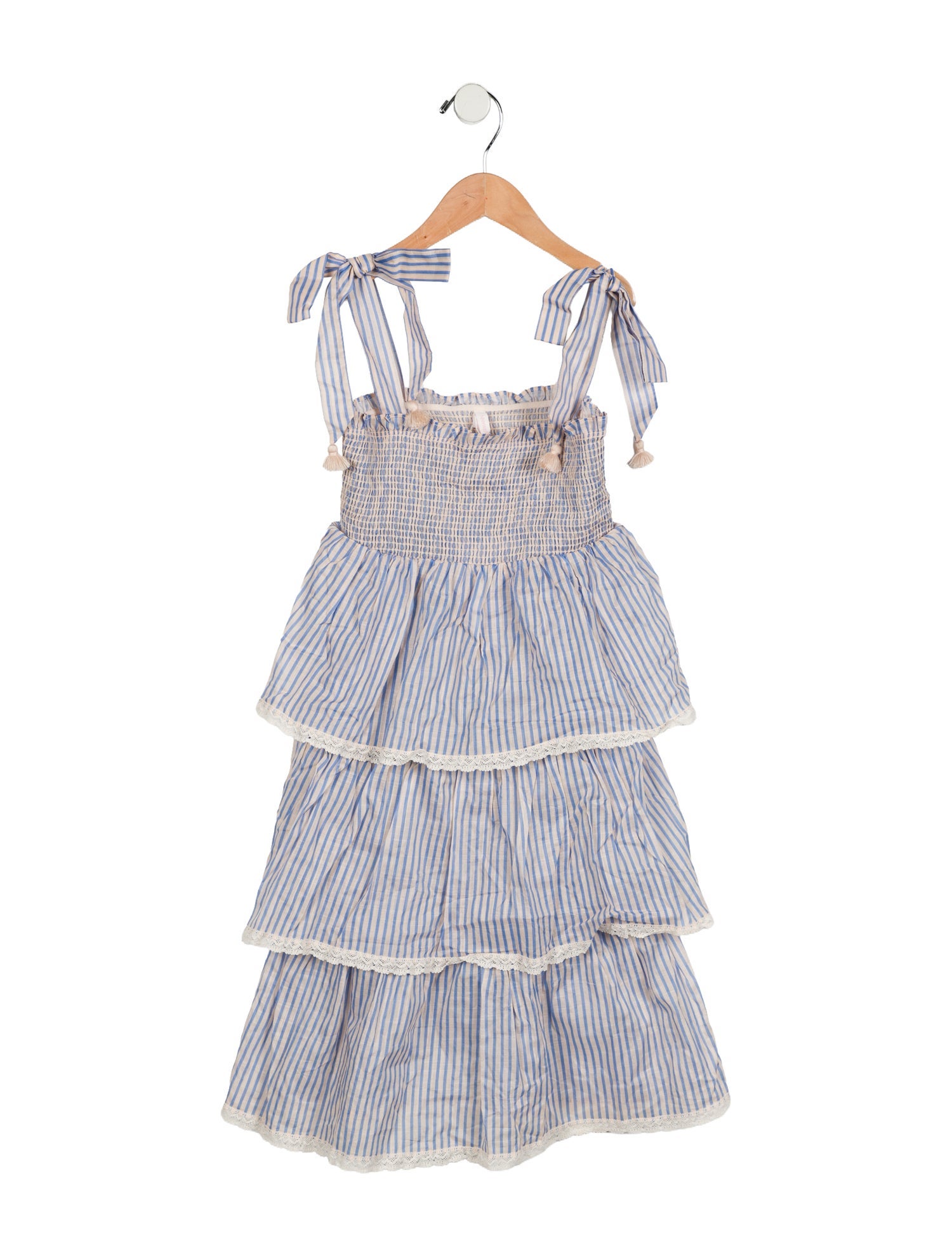 Zimmermann Girls' Sleeveless Stripe Printed Dress