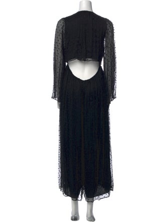 Zimmermann Silk Plunge Neckline Jumpsuit