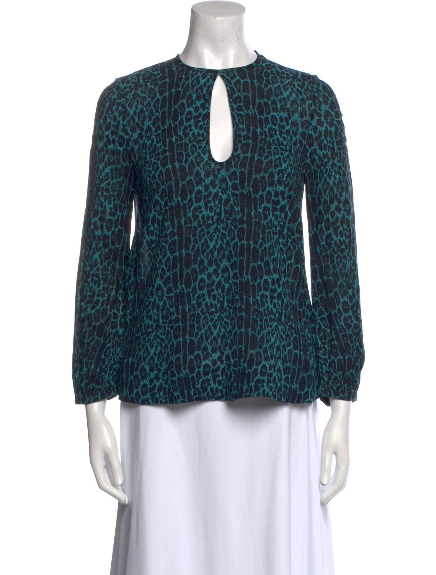 Zimmermann Animal Print Crew Neck Blouse