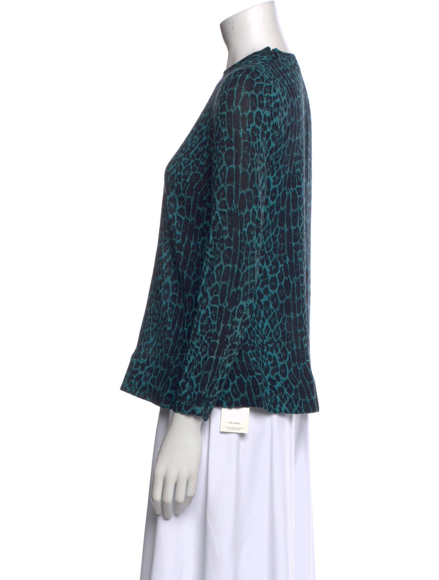 Zimmermann Animal Print Crew Neck Blouse