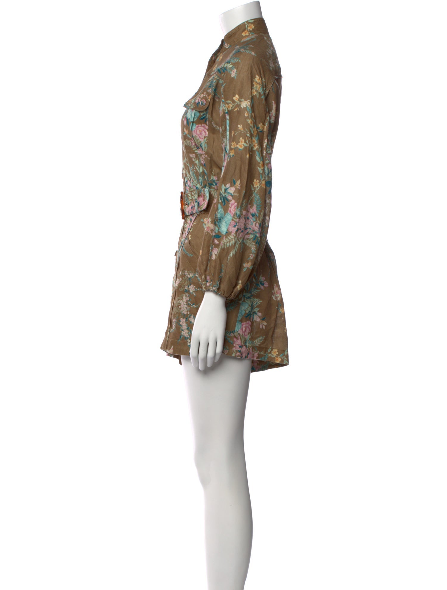 Zimmermann Linen Floral Print Romper