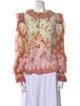 Zimmermann Floral Print Scoop Neck Blouse